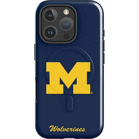 University of Michigan M Logo Bold iPhone 16 Pro Magsafe Impact Case